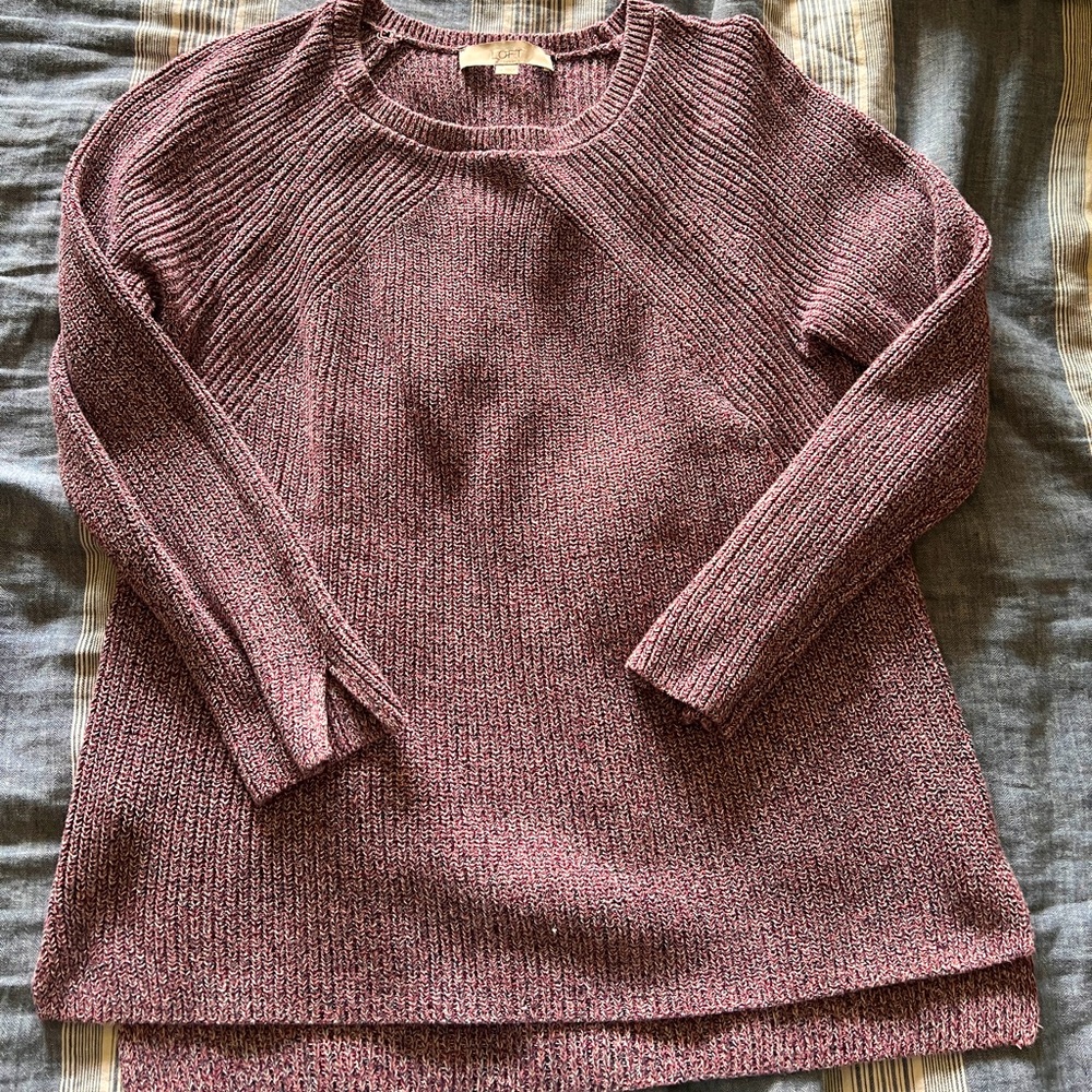 Fall mauve sweater 100% cotton